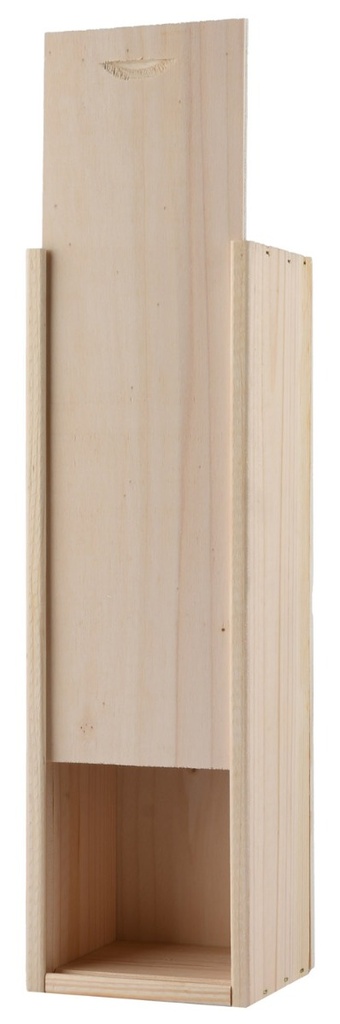 Houten kist,  1-vaks geniet met schuifdeksel