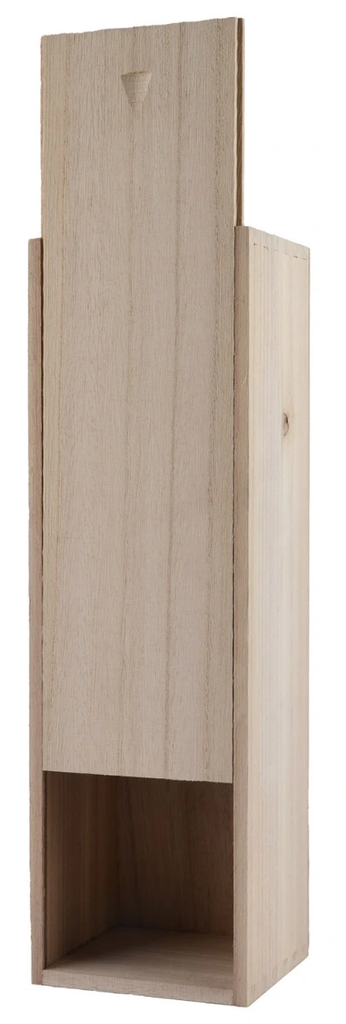 Houten kist,  1-vaks zwaluwstaartverbinding met schuifdeksel (0,75 l)