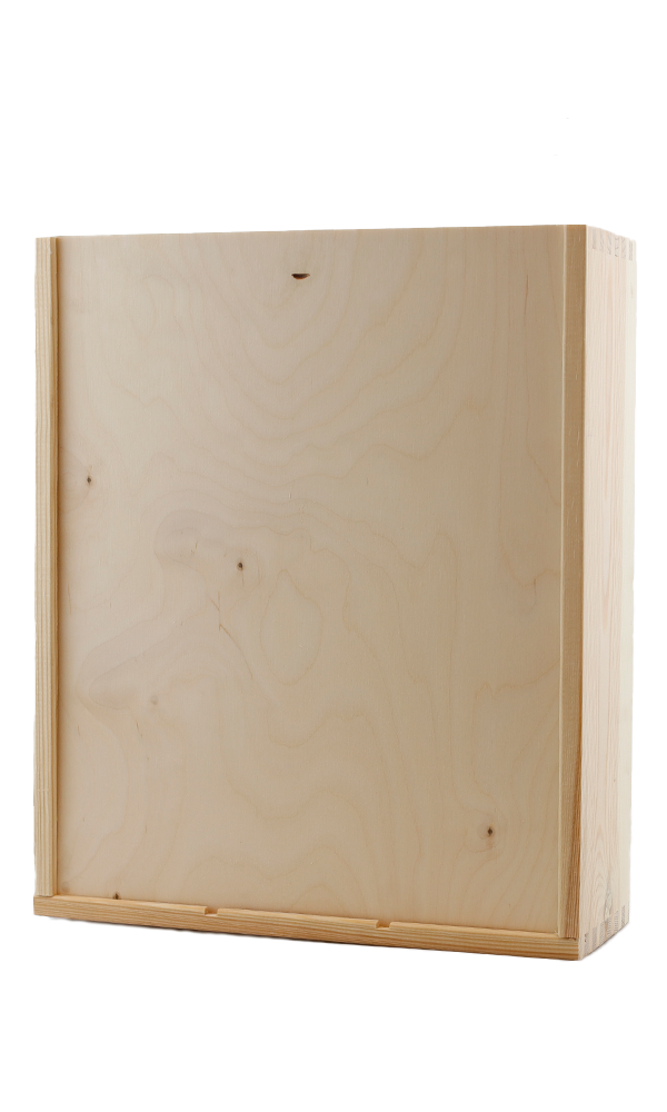 Houten kist,  3-vaks schuifkist met zwaluwstaartverbinding (3937)