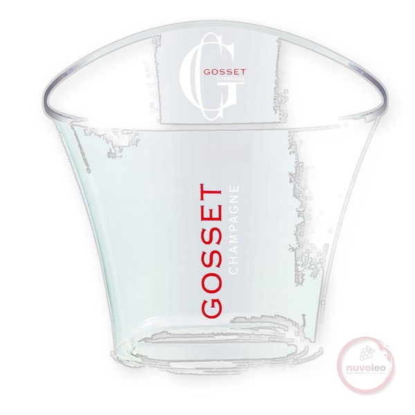 Champagne Gosset,  Plexiglazen Champagnerkoeler voor 1 fles (0,75 l)