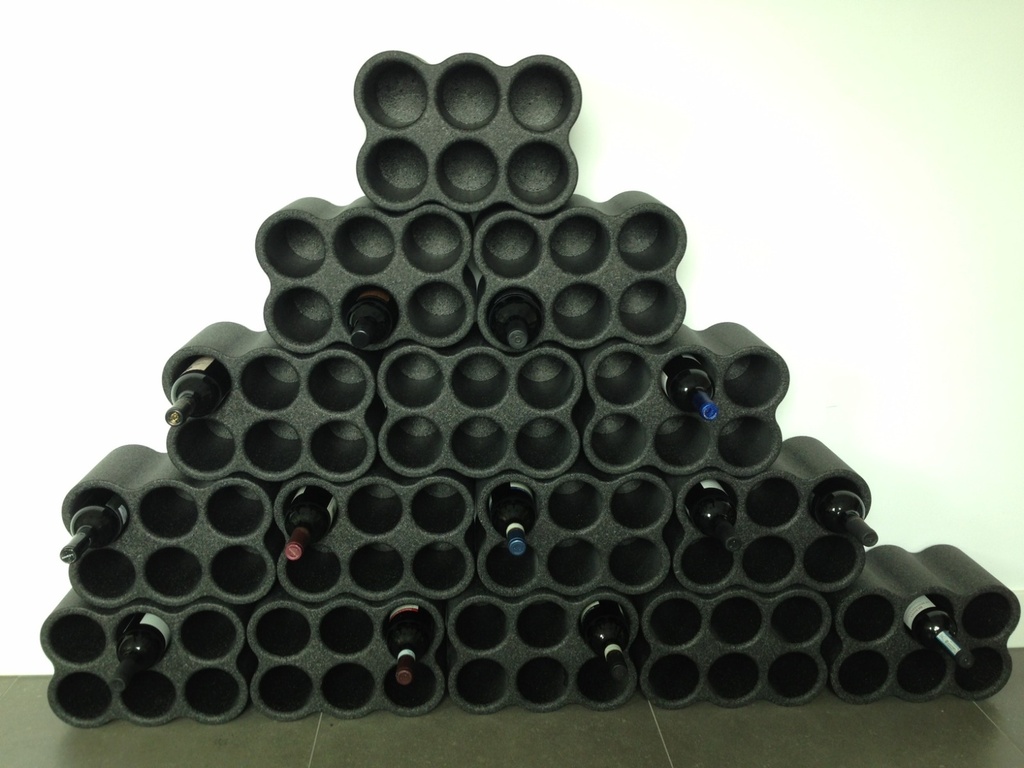 [VERP675] Accessoires,  Wijnrek zwart voor 6 flessen (0,75 l)