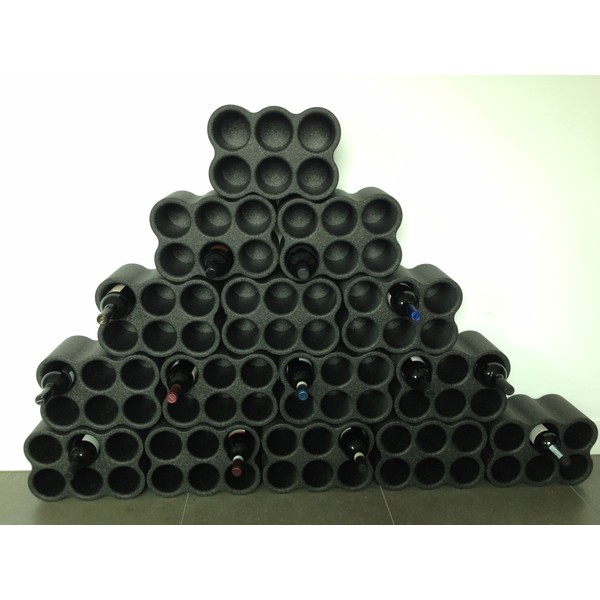 [VERP675] Accessoires,  Wijnrek zwart voor 6 flessen (0,75 l)