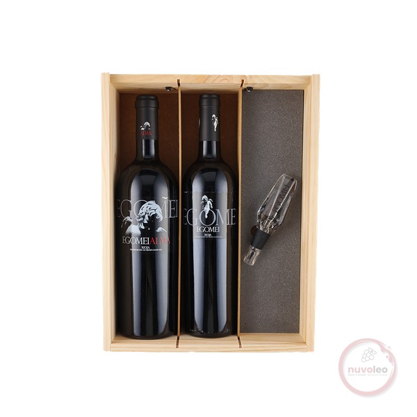 Finca Egomei, Rioja DOCa 3 vaks geschenkkist met 1x Rioja Tinto,1x Alma Tinto en 1x Aerator (1,5 l)