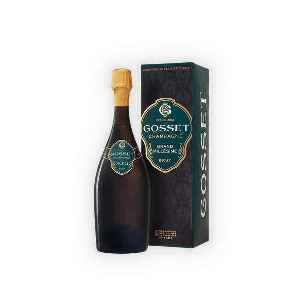 Champagne Gosset, Champagne AC Grand Millesime Brut in giftbox 2015 (0,75 l)