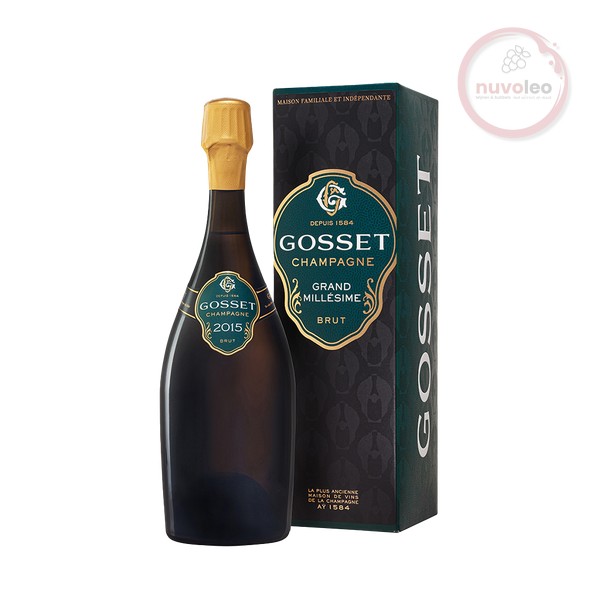 Champagne Gosset, Champagne AC Grand Millesime Brut in giftbox 2015 (0,75 l)