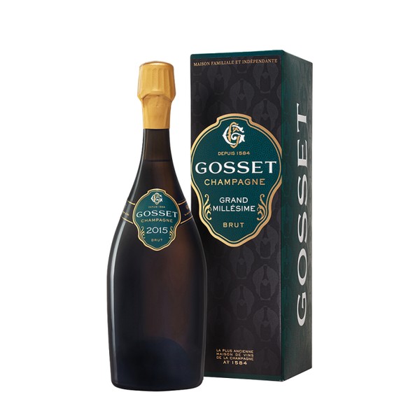 Champagne Gosset, Champagne AC Grand Millesime Brut in giftbox 2015 (0,75 l)