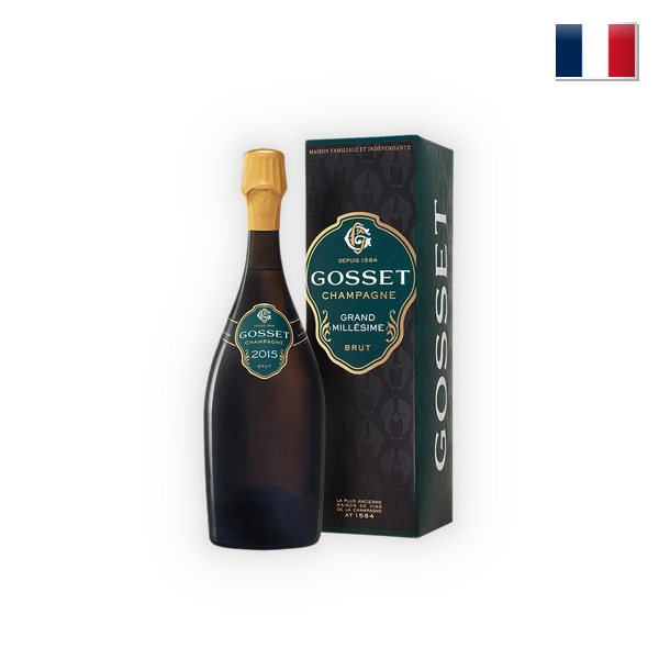 Champagne Gosset, Champagne AC Grand Millesime Brut in giftbox 2015, 0,75 l