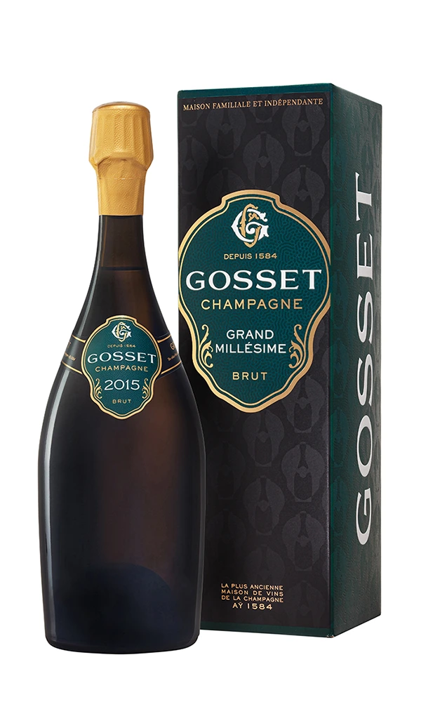 Champagne Gosset, Champagne AC Grand Millesime Brut in giftbox 2015 (0,75 l)
