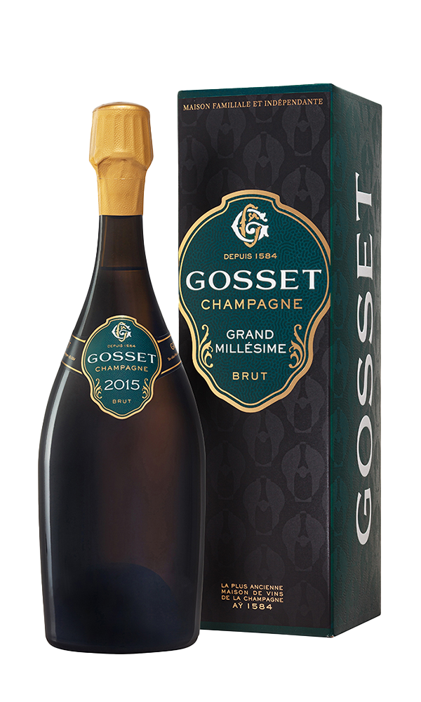 Champagne Gosset, Champagne AC Grand Millesime Brut in giftbox 2015 (0,75 l)
