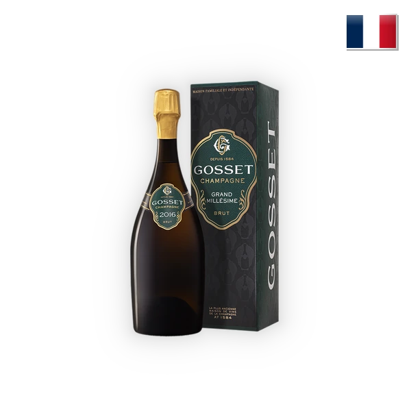 Champagne Gosset, Champagne AC Grand Millesime Brut in giftbox 2016, 0,75 l