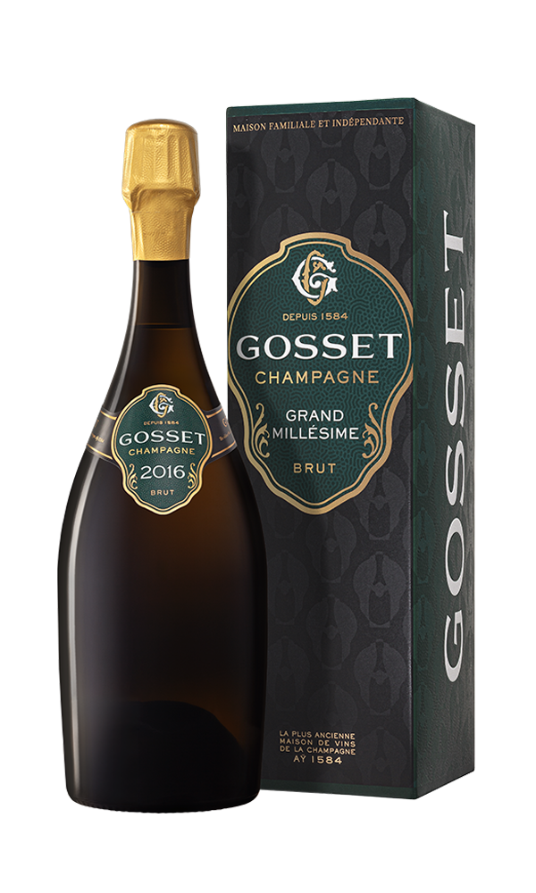 Champagne Gosset, Champagne AC Grand Millesime Brut in giftbox 2016 (0,75 l)