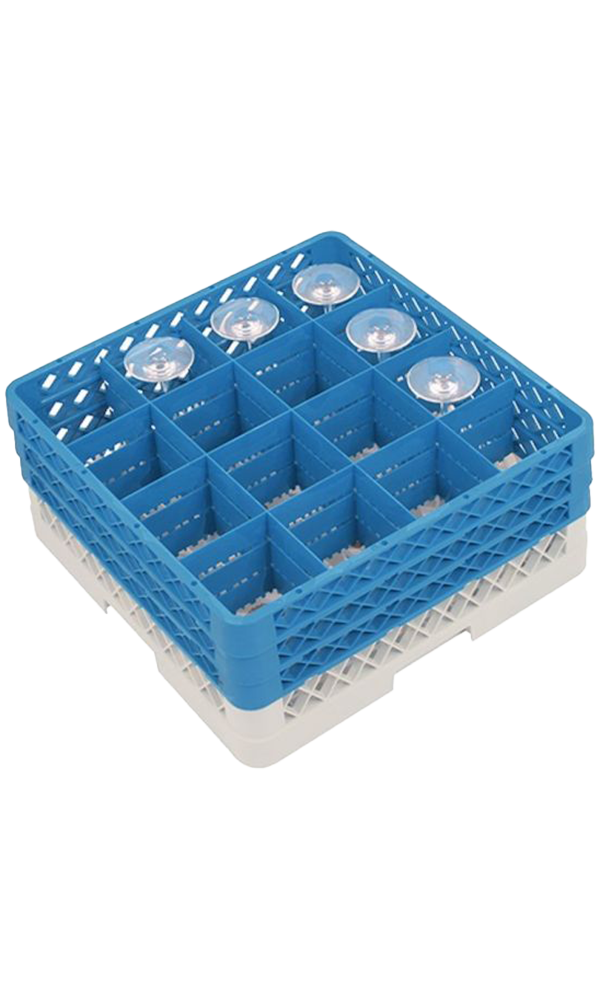 Crystalex,  Glazenkorf incl. 16x CRY310L, Witte Wijnglas (3937)