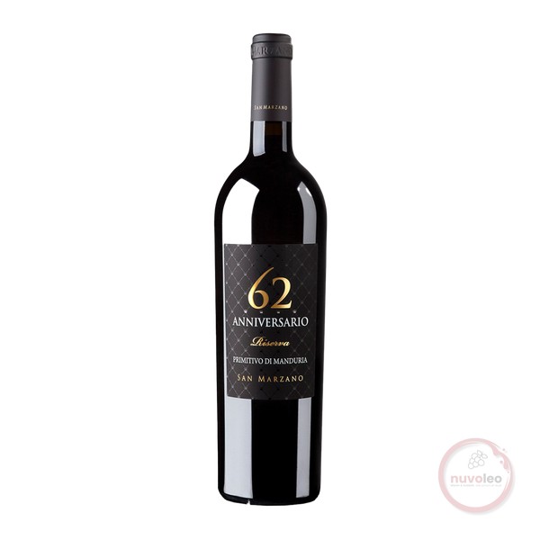 San Marzano, Primitivo di Manduria DOP Anniversario 62 Riserva 2019 (0,75 l)
