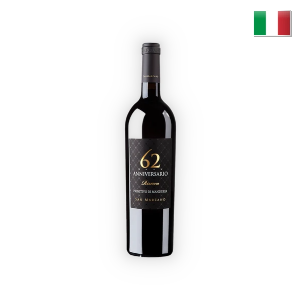 San Marzano, Primitivo di Manduria DOP Anniversario 62 Riserva 2019, 0,75 l