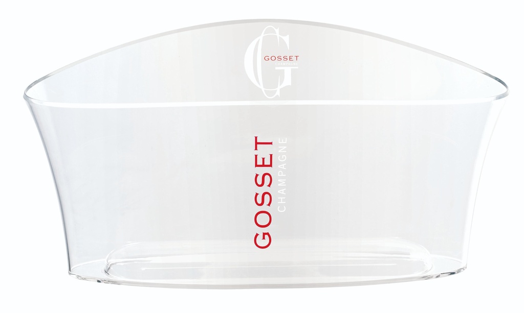 Champagne Gosset,  Plexiglazen Champagnerkoeler voor 5 flessen (0,75 l)