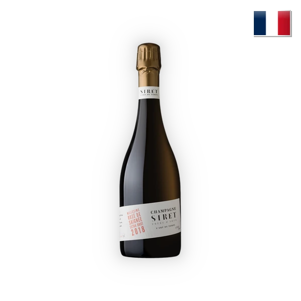 Champagne Siret, Champagne AC Rosé de Saignée Extra Brut 2018, 0,75 l