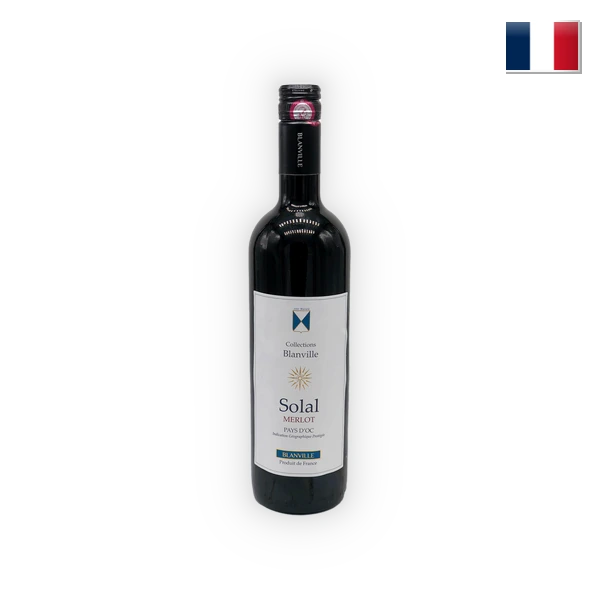 Château Haut-Blanville, Pays d'Oc IGP Solal, Merlot 2023, 0,75 l