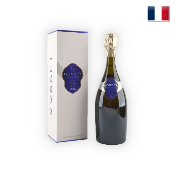 Champagne Gosset, Champagne AC, 12 ans de Cave a minima + giftbox, BLANC 0,75l